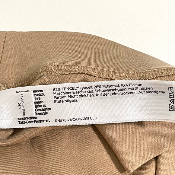 Eileen Fisher Wide Leg Ponte Pant Ankle Crop Pull On Biscuit Large / X-Large - Picture 15 of 16